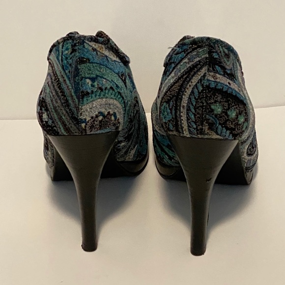 Diba green and black tapestry booties 6M 297 - Picture 6 of 10